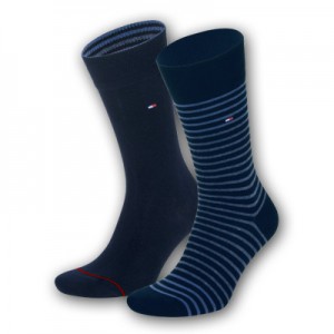 Tommy Hilfiger socks - Midnight blue stripe - 2pack