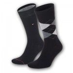 Tommy Hilfiger socks - check black - 2pack